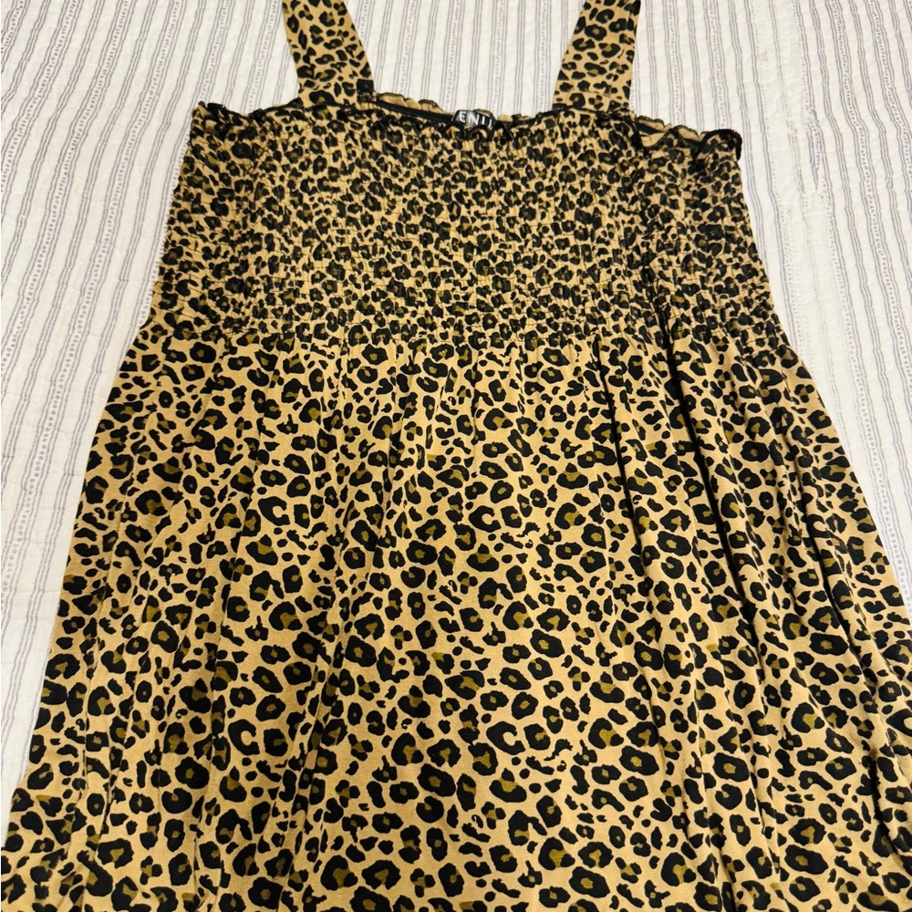 VENUS Animal Print Dress with Black and Tan